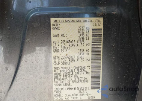 2022 Nissan Frontier Sv 4X2 z USA, uszkodzony, nr VIN 1N6ED1EJ9NN658201